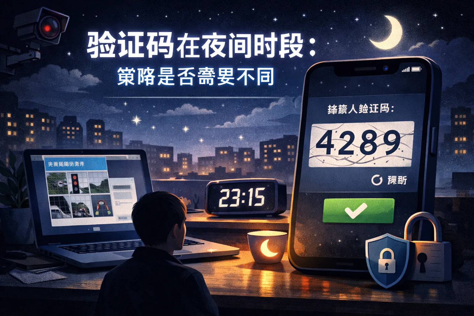 夜间阅读与扫码接续功能示意，展示暗色界面和二维码扫描